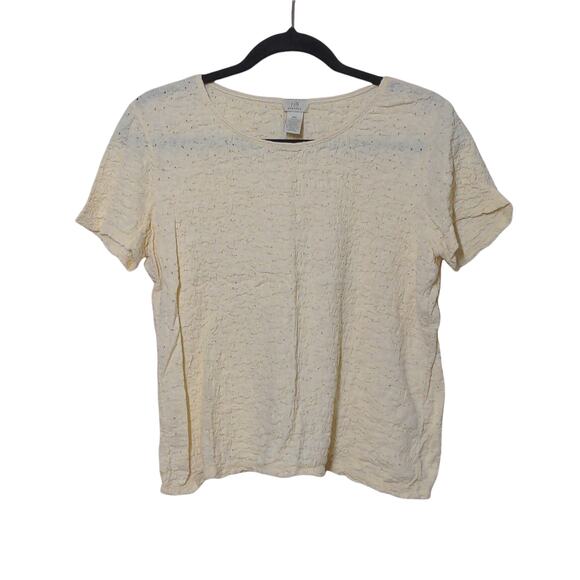 J. Jill Stretch Textured Crinkle Top - Size MP - GUC - Picture 1 of 5